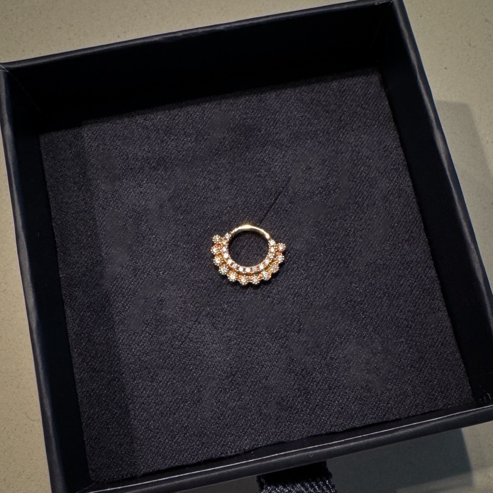 Maria Tash Diamond Apsara Hoop Earring, 6.5mm